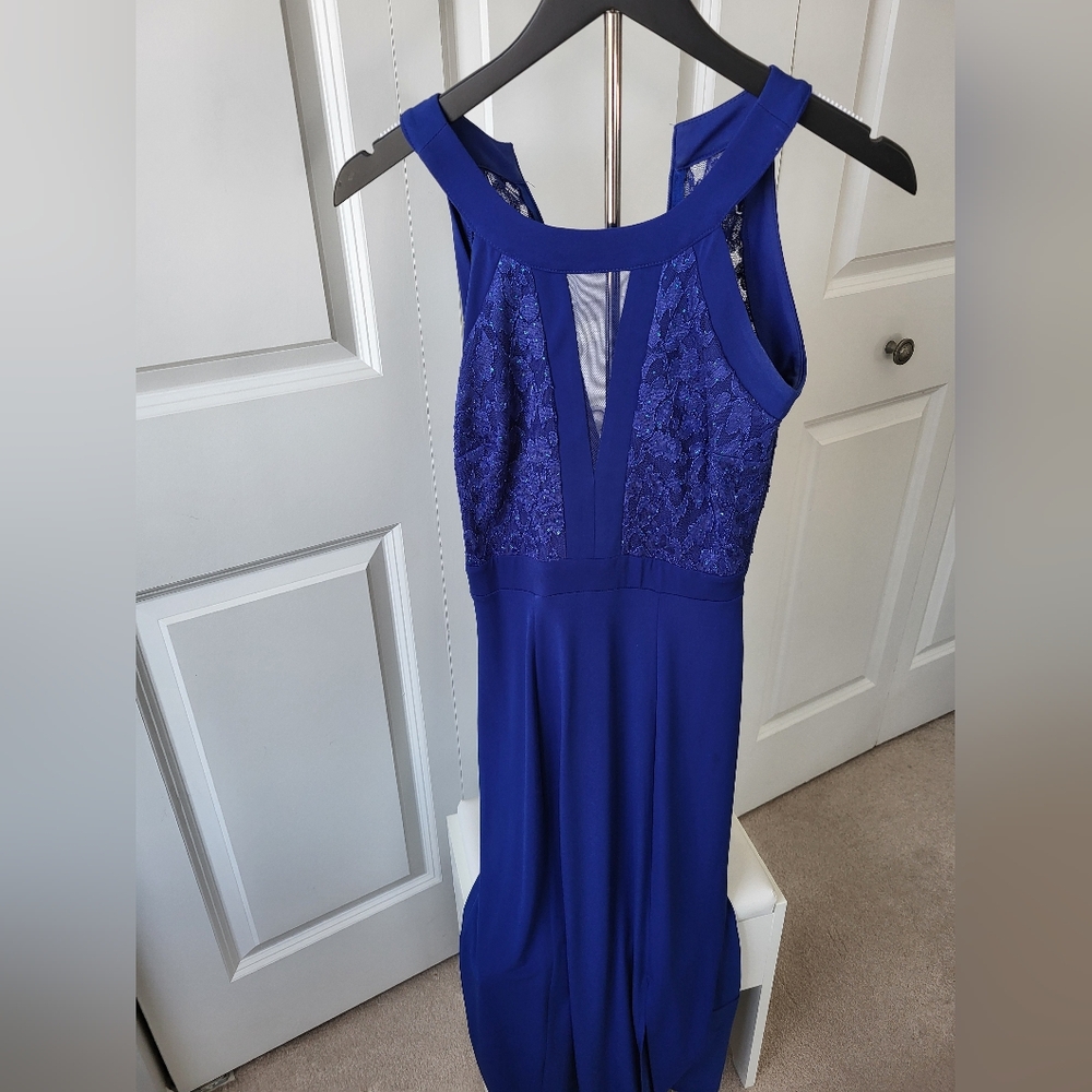 Enfocus Studio Royal Blue Backless Dress